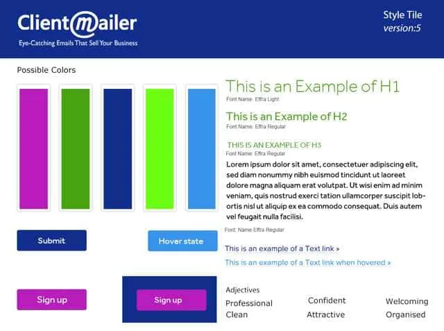ClientMailer Style Tile version 5