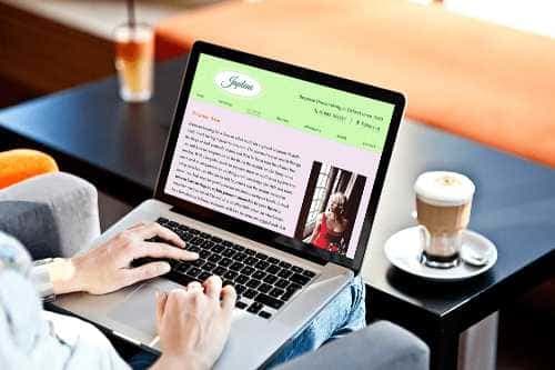 Screenshot of new Japlene website on laptop