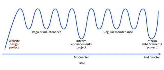 Website reviews and website management taking an evolutionary approach to the development of the site